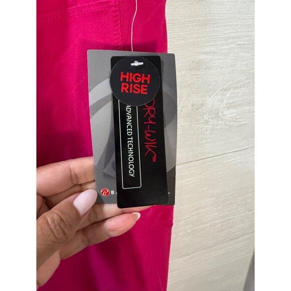 Bally Total Fitness Ankle Legging XL Polyester/Spandex Pink Chevron Print - Picture 8 of 8